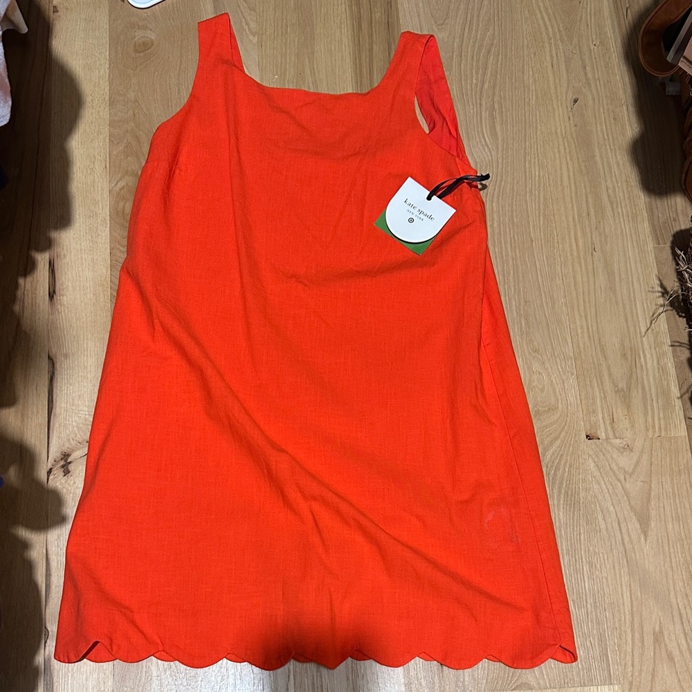 Vibrant Orange Sleeveless Dress
